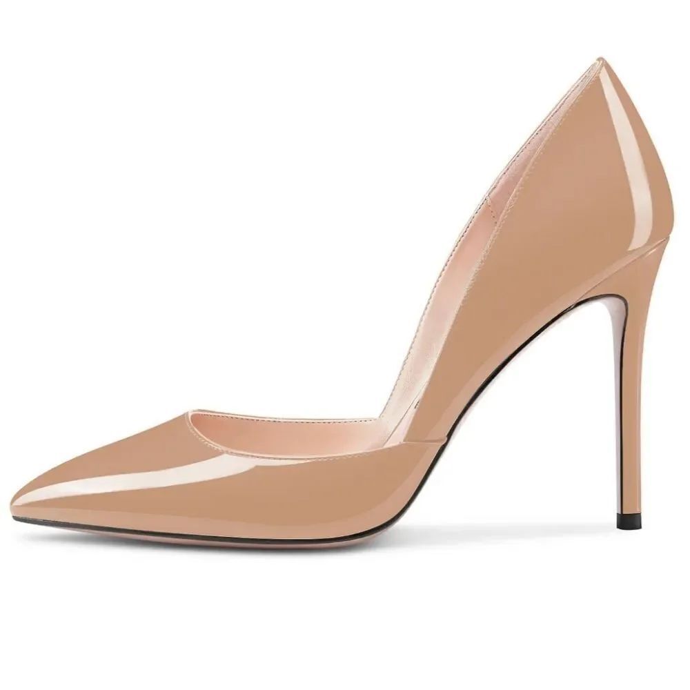 BRAND NEW JUSTFAB D'ORSAY STILETTO  CLOSE POINTED TOE HIGH HEEL SLIP-ON SHOES  